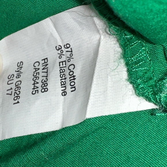 J Crew Kelly Green Ruffle A-Line Sleeveless Womens Top Size 00 Style G6261 - Picture 8 of 8